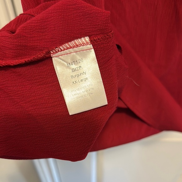 Red Ruffled Women's Top - Picture 2 of 3